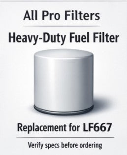 Heavy-Duty Oil Filter Equivalent for LF667